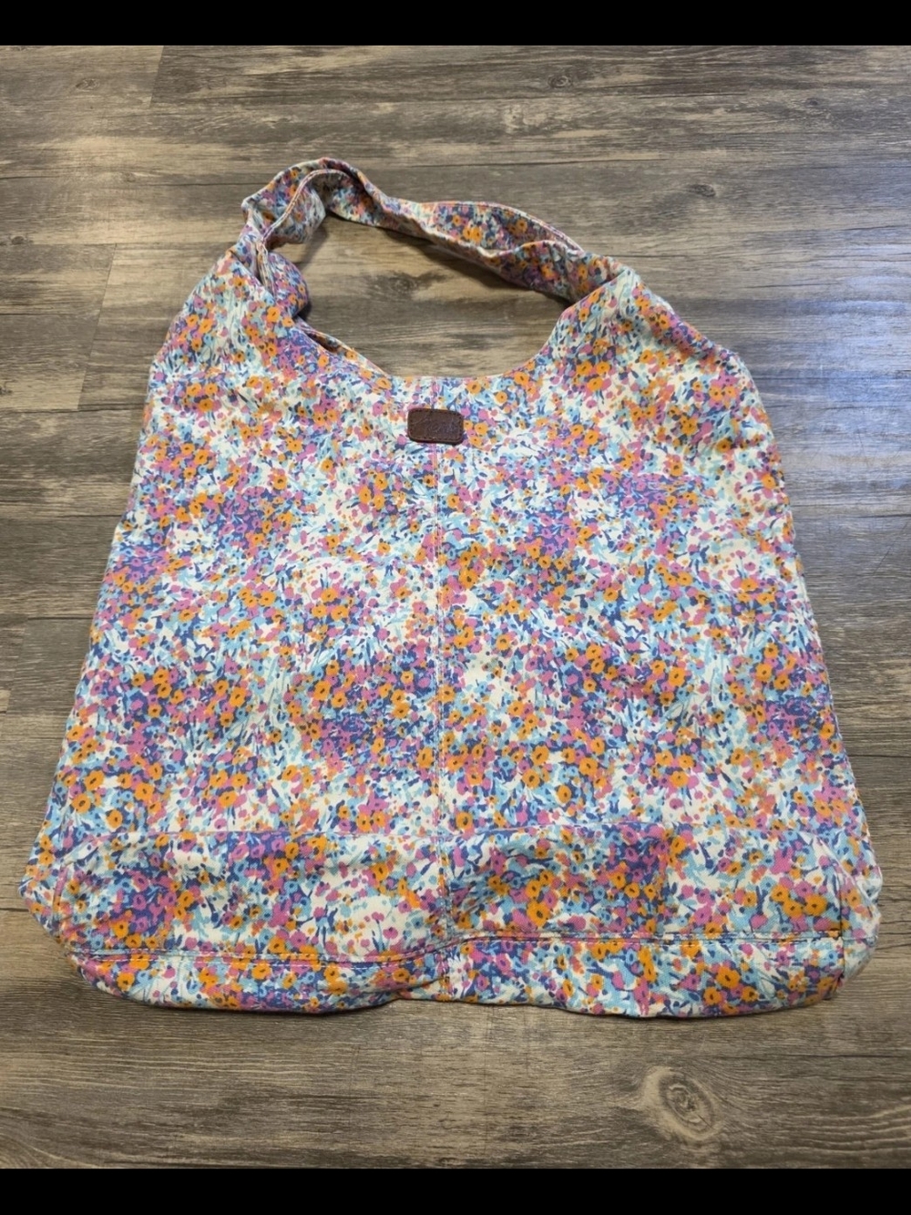 Aeropostale Soft Tote Bag. Multicolor Floral. Y2k Retro Look. Shoulder Bag